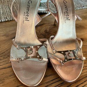 Gunmetal Pink Metallic Heels - Size 6.5 (36.5 EU)